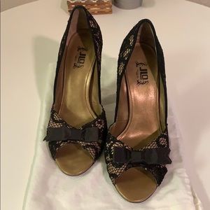 JLO Black Lace Heels
